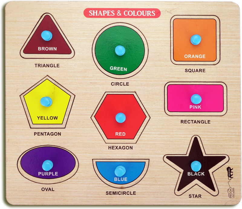 BitFeex Wooden Puzzle for kids Wooden Toys Preschool Activity toys for kids 2 to 5 year(Multicolor, Silver)