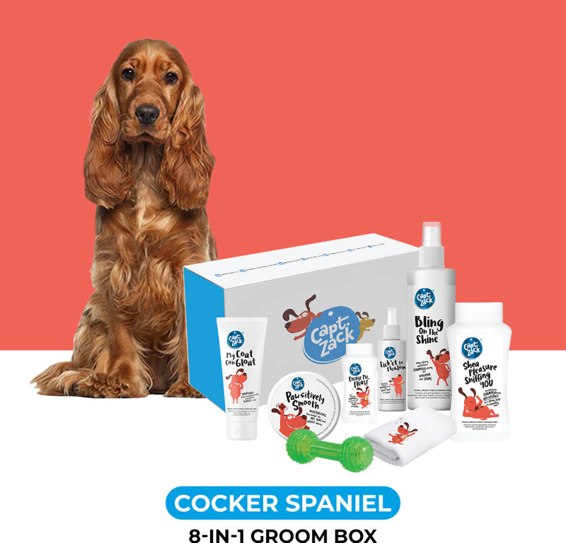 Captain Zack The Cocker Spaniel Groom Box Pet Spa Kit