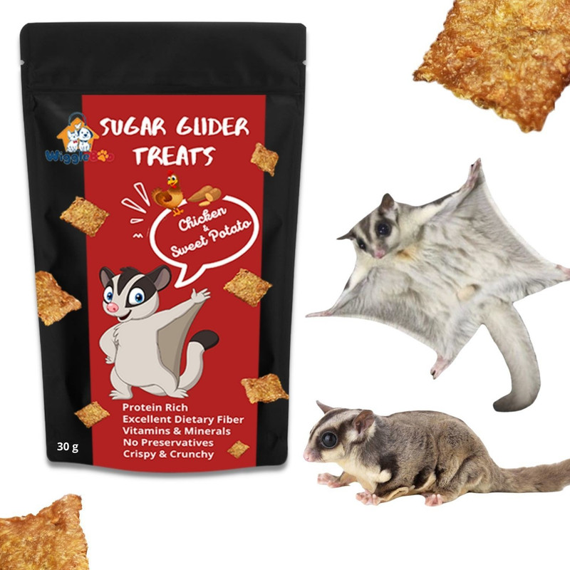 WiggleBoo Chicken & Sweet Potato Hamster Treat, Protein Rich, Crunchy Healthy Snacks Chicken, Sweet Potato Hamster Treat(30 g)