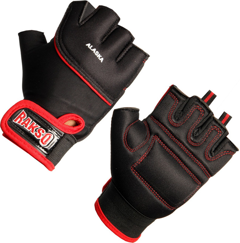 Rakso Gym Gloves for Men Women Leather Gym Gloves Weightlifting, Fitness Training Gym & Fitness Gloves(Black)