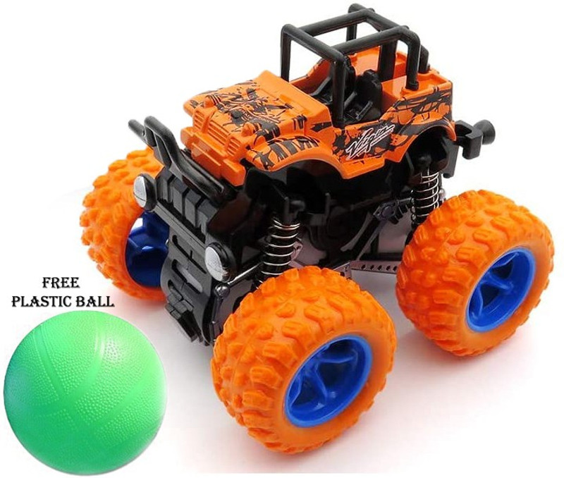SHALAFI Mini Monster Racing Truck Toy Action car Toys +Plastic ball Sports Toys(Orange, Pack of: 1)