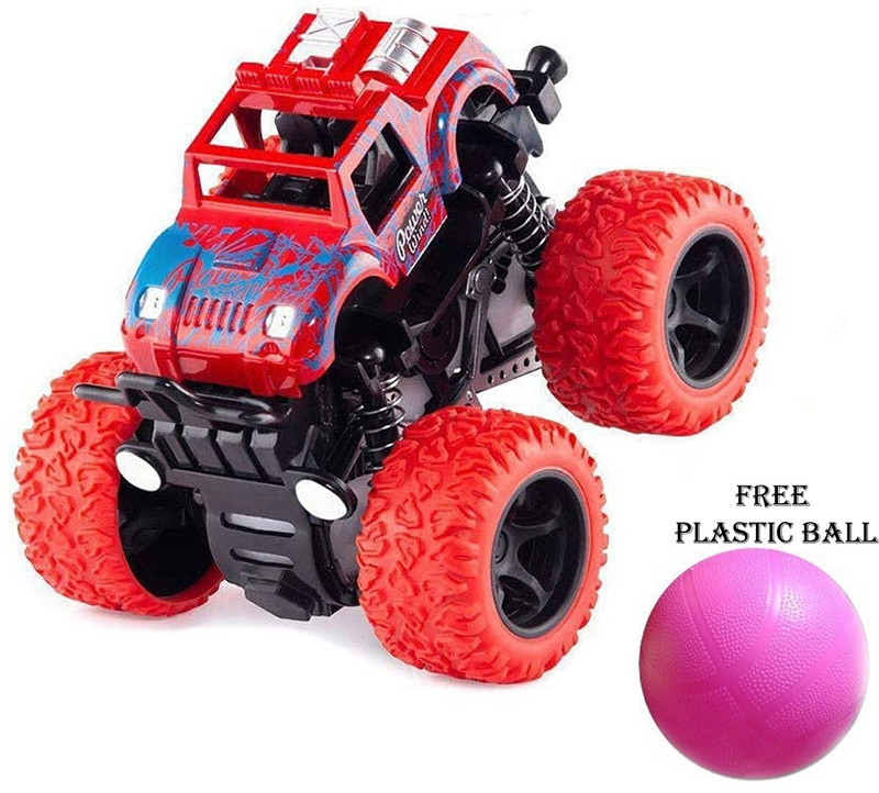 SHALAFI Off-Road Sports Toys Mini Monster Racing Truck Toy+Plastic Cricket Training Ball(Red, Pack of: 1)