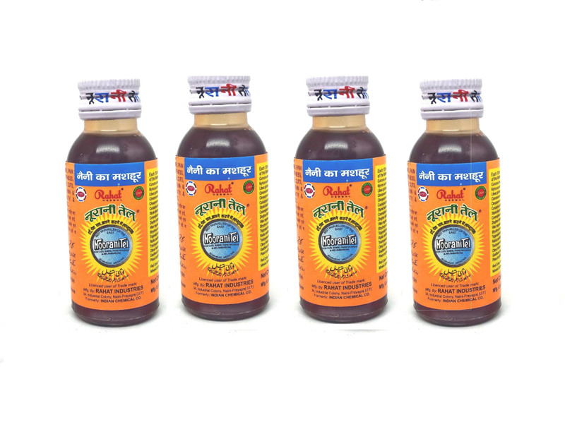 Rahat Ayurvedic Noorani Tel for all types muscular pain, joint pain (Pack of 4)(Pack of 4, 50 ml)