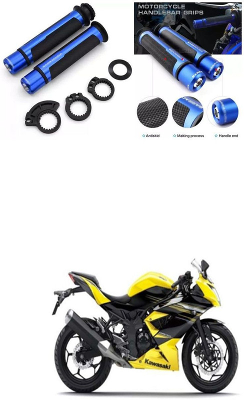 PROEDITION Metal Handle Grip Handlebar Ends with Aluminium Insert 307 Handle Bar Grip For Kawasaki Ninja(Pack of 2)