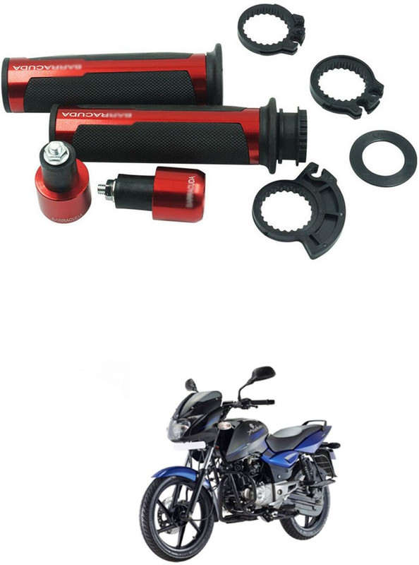 PECUNIA Metal Handle Grip Handlebar Ends with Aluminium Insert 125 Handle Bar Grip For Bajaj Pulsar 150 DTS-i(Pack of 2)