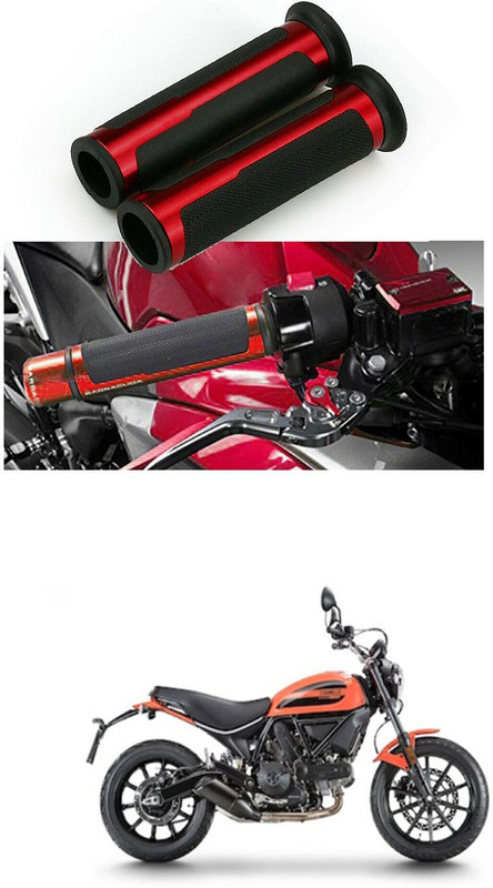 PROEDITION 7/8 Handle Bar CNC Aluminum Rubber Handlebar Hand Grips 50 Handle Bar Grip For Mahindra Rodeo RZ(Pack of 2)
