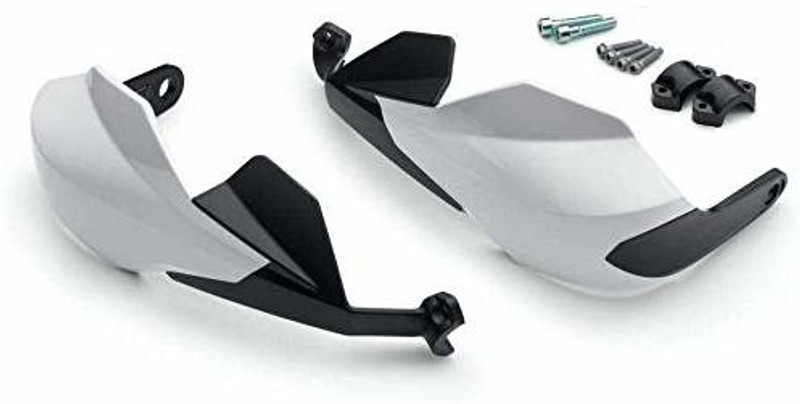 FAVOURITE RIDERS Bike Handlebar Hand Guard (Set of 2) White and Black Bike Handlebar Weights(110 White)