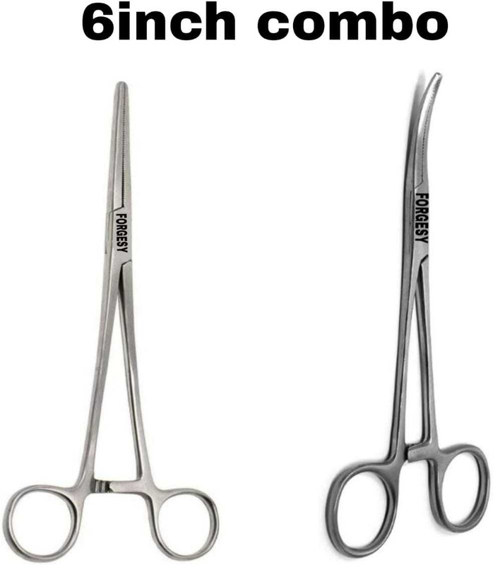Forgesy Artery Forceps 6'' Straight And Curved (Set Of 2) Utility Forceps