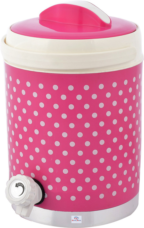 Heart Home Dot Printed Insulated Water Camper For Picnic,Office With Handle, 3.5 Ltrs(Pink) Bottled Water Dispenser
