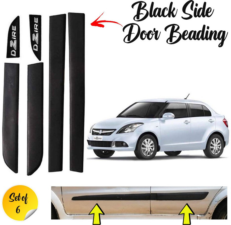 KRISHNA AUTO PREMIUM QUALITY Black Side Car BEEDING Compatible FOR Maruti Swift dzire 2012-16 Car Beading Roll For Door(5 m)