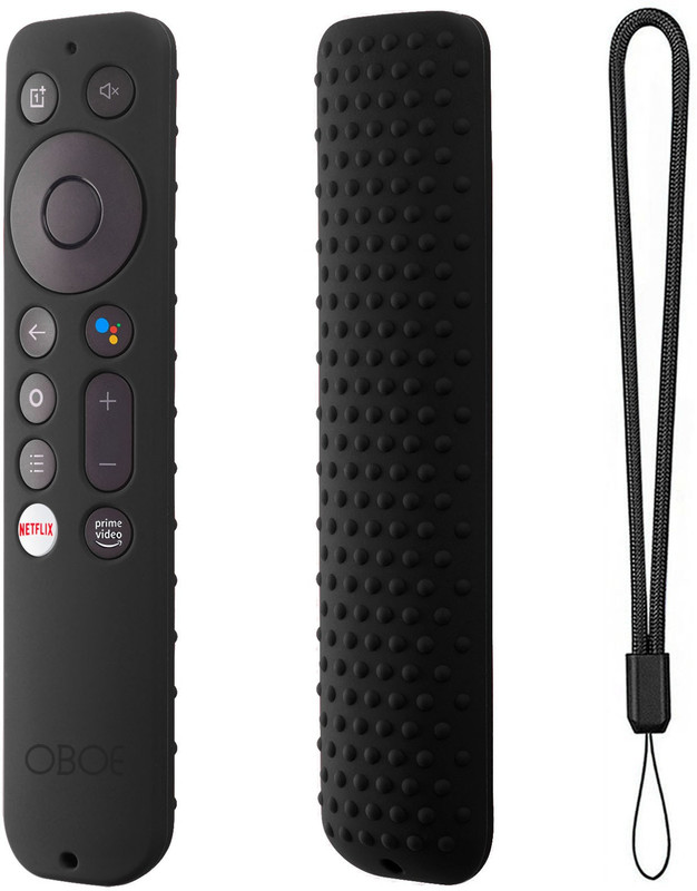 ivee international Front & Back Case for TV Remote Cover Compatible with Oneplus Q Series/U Series / Y1S / Y1S Edge Smart(Black, Shock Proof, Silicon, Pack of: 1)