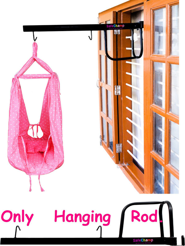 SafeChamp Window Baby Cradle Cot Metal Hanger(Black)