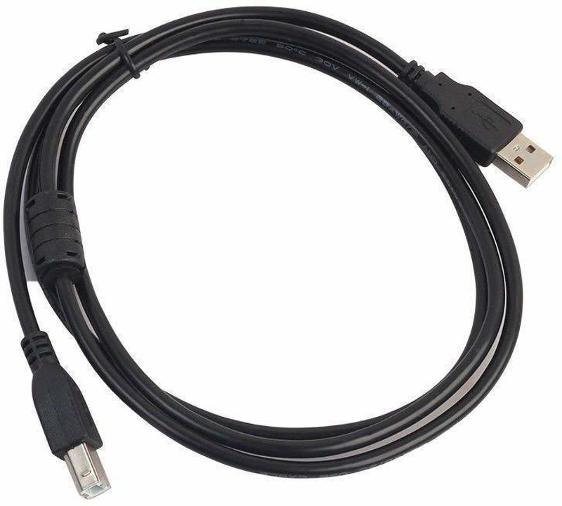 TECHON  TV-out Cable USB Cable Printer Lead Type A to B Male High Speed Scanner Printer Cable 1.5M(Black, For Computer, 1.5 m)