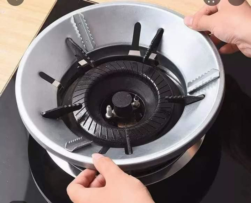 Contletiex Gas Stove Burner Stand Gas Saver Jali Windproof 5 kg Roaster(Silver)
