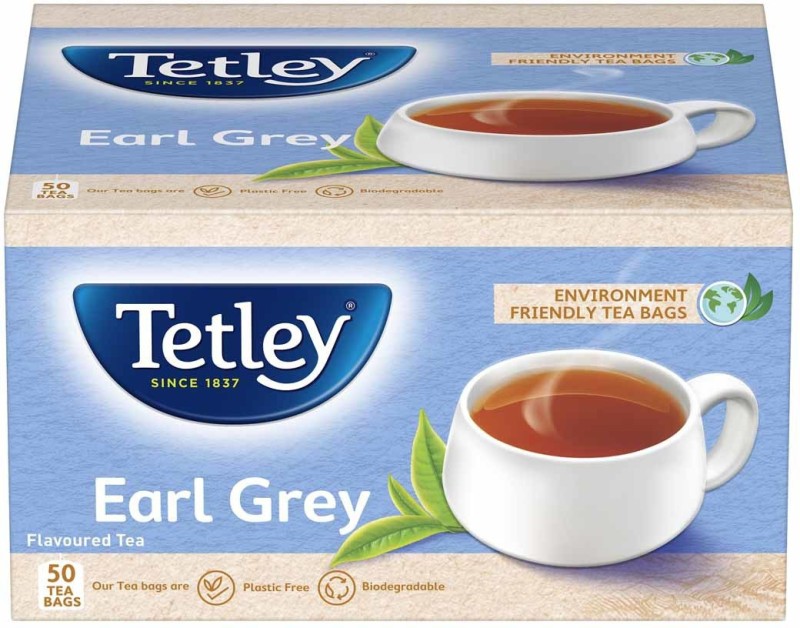 Tetley Earl Grey Black Tea Bags Box