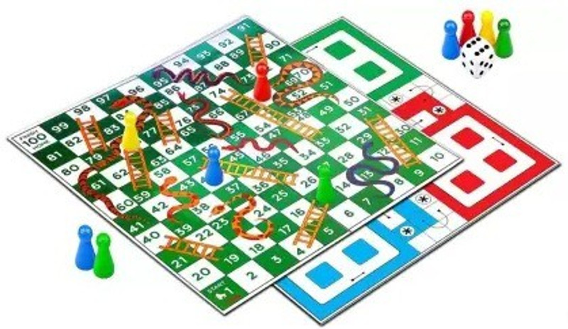 HHS SPORTS Ludo and Snake Ladder Game Boards with Dice & Tokens| Strategy & War Board Game