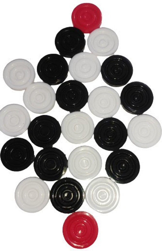 Garg Enterprises PLASTIC CARROM COIN HD WITH POWDER AND STRIKER Carrom Pawns(Pack of 24)