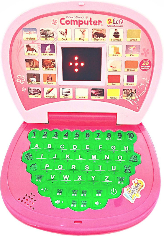 Kart In Box Small Laptop |Laptop for Kids |Kids Laptop |Kids Toy |Laptop for Students |Toy Laptop |Kids Toys |Computer |Baby Laptop for Kids |Baby Laptop for Kids for 2 Years |Children Laptop for Years and Ages(Pink)