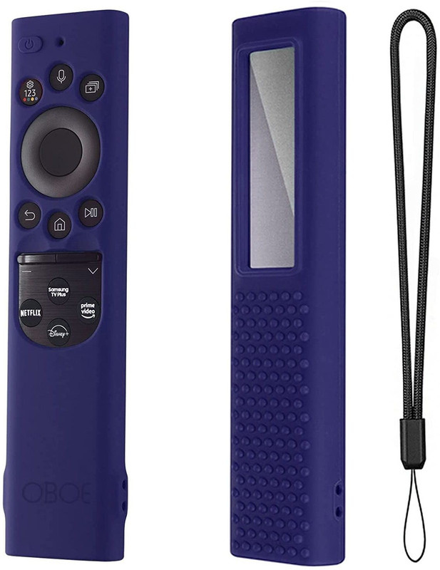 Oboe Front & Back Case for Samsung QLED TV QN95B/QN900B/Q70B/Q60B/Q85B/Q80B Smart TV Remote TM2280E Cover with Loop(Grey, Shock Proof, Silicon, Pack of: 1)