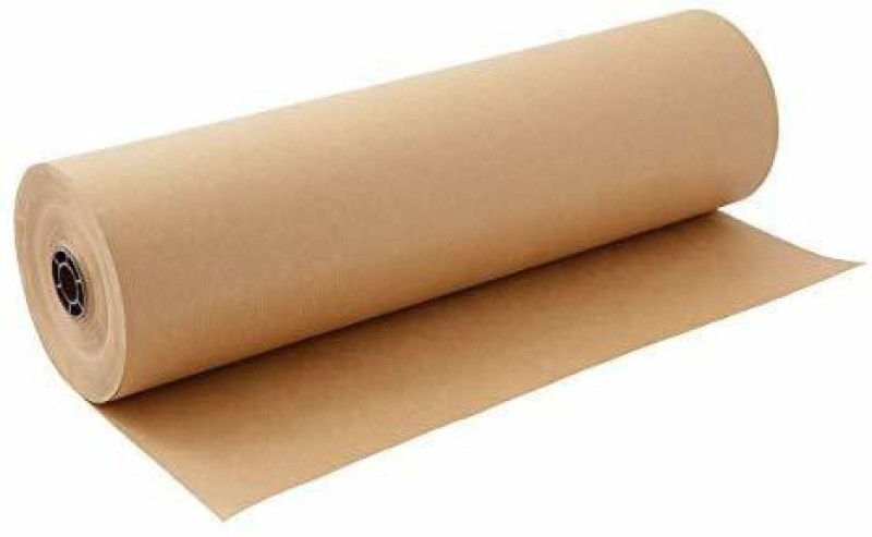 MM WILL CARE GOLDEN CRAFT PAPER Unruled 16 Inch X 10 Meter 150 gsm Paper Roll(Set of 1, Brown)