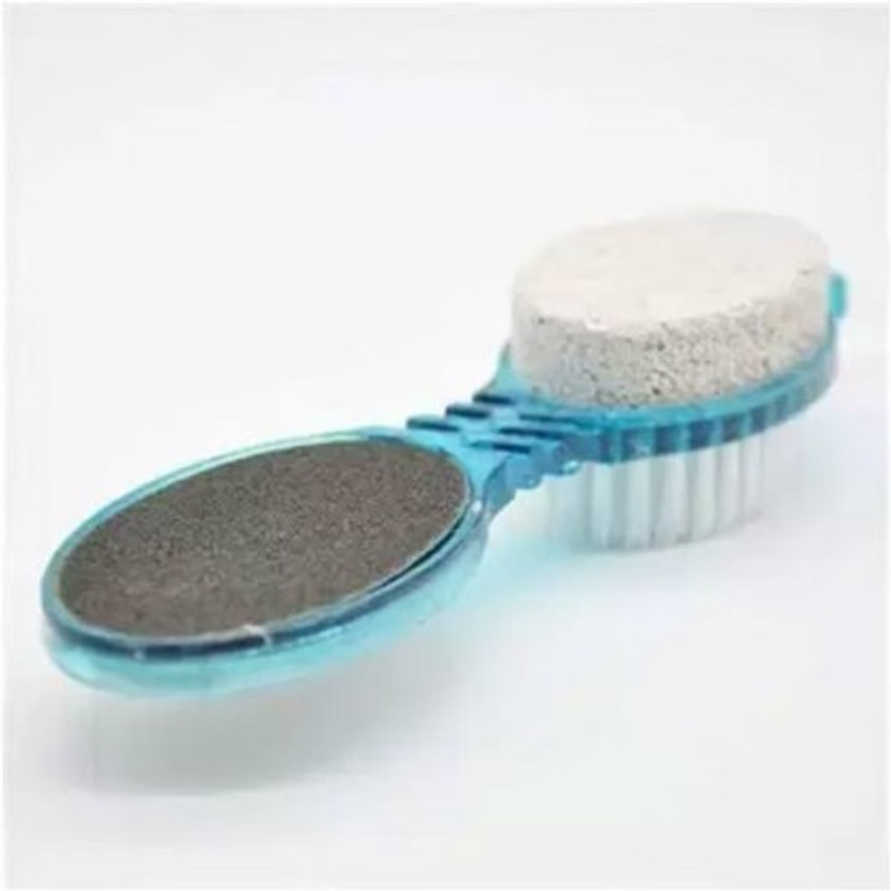 JKB TRADERS 4in1 Pedicure Paddle Brush with Pumice Stone (Multicolor)