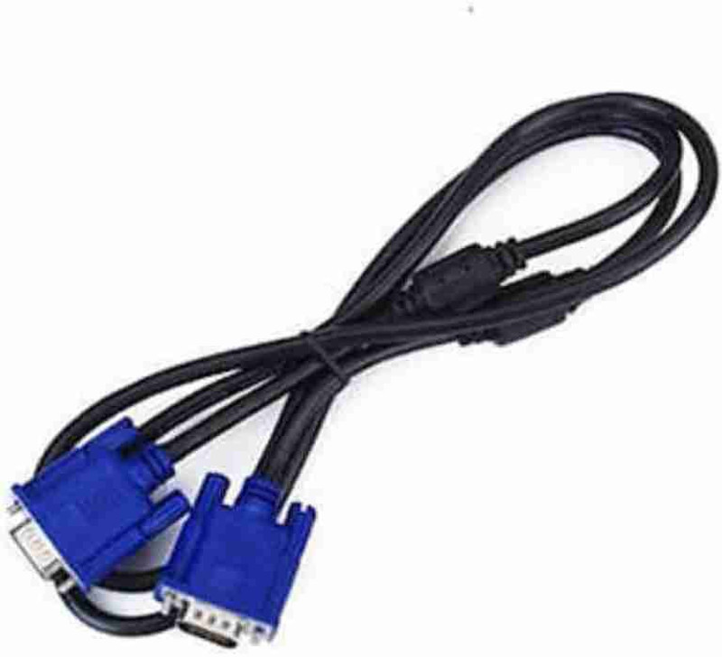 Jainendratech  TV-out Cable 1.5 M 15 Pin VGA Cable for Laptop, PC (Black, For Computer(Black, For Computer, 1.5 m)