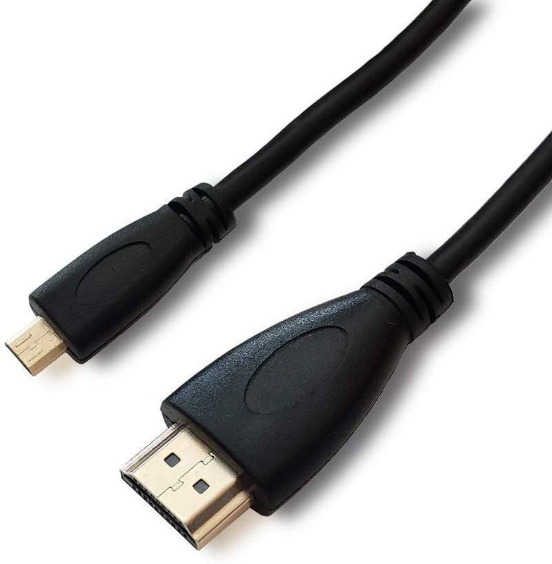 FOX MICRO  TV-out Cable 1.5m Micro HDMI Male to HMDI Male Cable Cord for Raspberry Pi 4 Sony A6000 A6300(Black, For TV, 1.5 m)