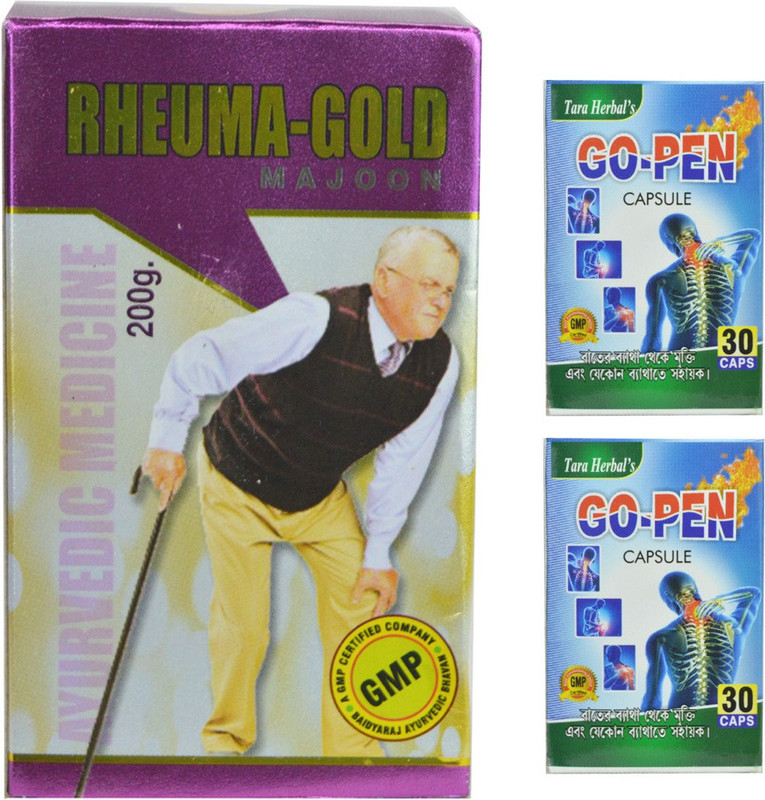 Tara Herbal Pharmaceutical Go Pen Capsule & Rheuma Gold Majoon (200 GM + 30+30 Cap)(Pack of 3)(Pack of 3, 30 Capsules, 30 Capsules, 200 g)