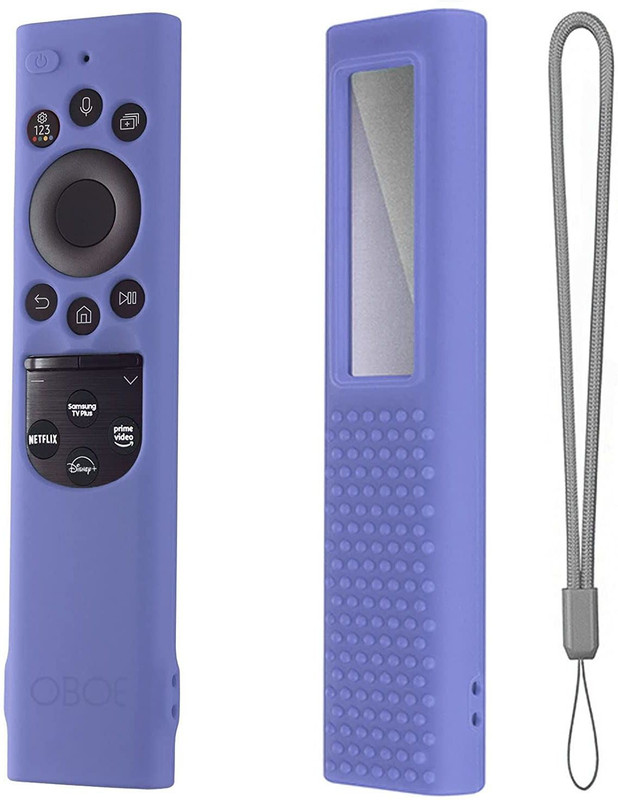 Oboe Front & Back Case for Samsung QLED TV QN95B/QN900B/Q70B/Q60B/Q85B/Q80B Smart TV Remote TM2280E Cover with Loop(Grey, Shock Proof, Silicon, Pack of: 1)