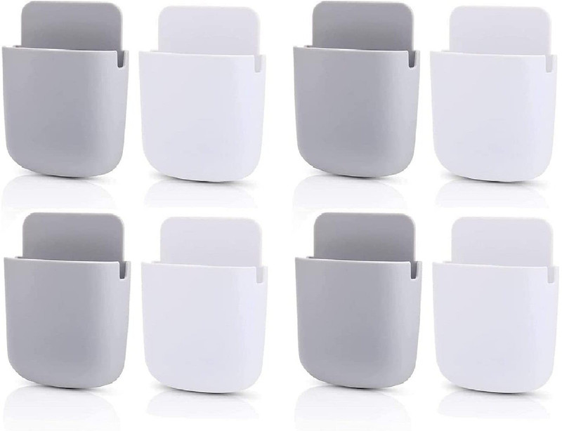 Infinex Wall Mounted Storage Box Remote Storage Organizer Case for TV Mobile Phone- 8 Pc Mobile Holder
