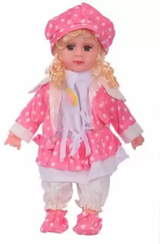KDMAA Soft Singing Poem Girl Doll Cute Doll Set Musical Baby Doll for Kids (Multi )(Pink)