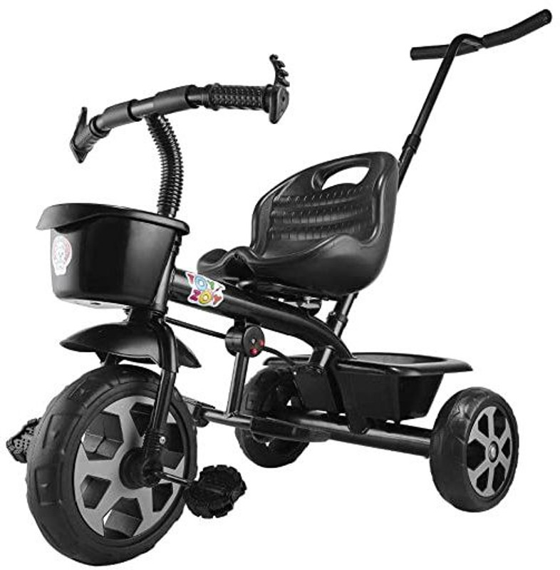 JoyRide Stylish Sports Plus Trike Push & Plug Baby Trike with Dual Storage Basket for Kids| Boys| Girls Age Group 2 to 5 Years Tricycle(Green)