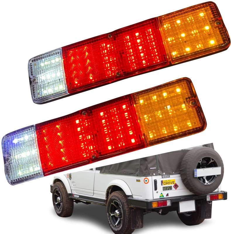 Dhe Best Car Rear Reflector Signal Rear Fog Lights Kit Set of 2 For Maruti Gypsy Car Flashlight Holder