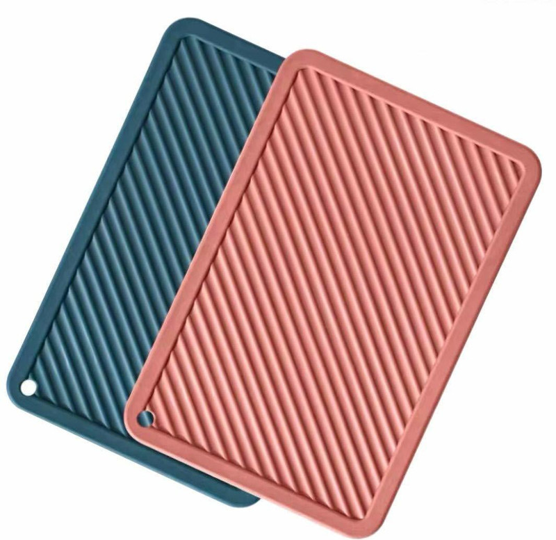 TRIFECTA Silicone Hot Pad Holders Large Multi Set of 2 Matte Trivet(Pack of 2)