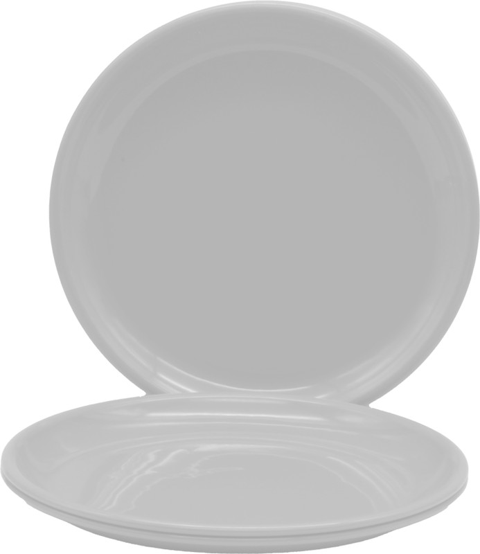 Jaycee Pack of 3 Plastic Unbreakable Round Microwave/Dishwasher Safe Full Dinner Plates (11 Inch) Dinner Set(White, Microwave Safe)