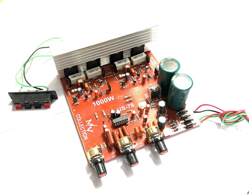 M V COLLECTION 1000 WATT PMPO STEREO AMPLIFIER BOARD WITH INBUILT BASS TREBLE BOARD Electronic Components Electronic Hobby Kit