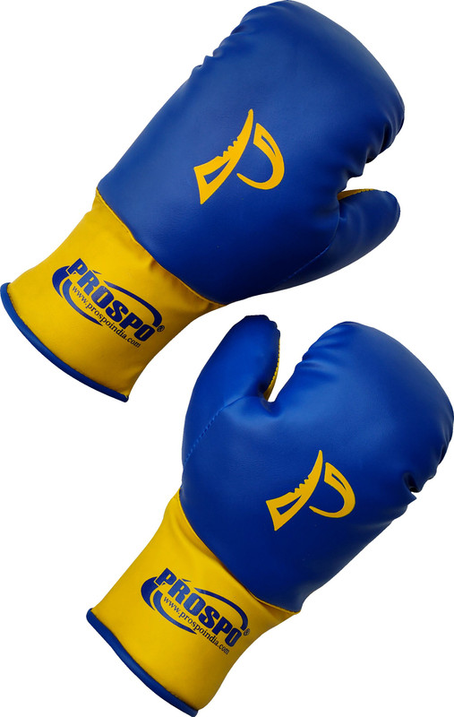PROSPO Laceless Glove for Kids,Youth 6 oz Boxing Gloves(Yelllow & Blue)
