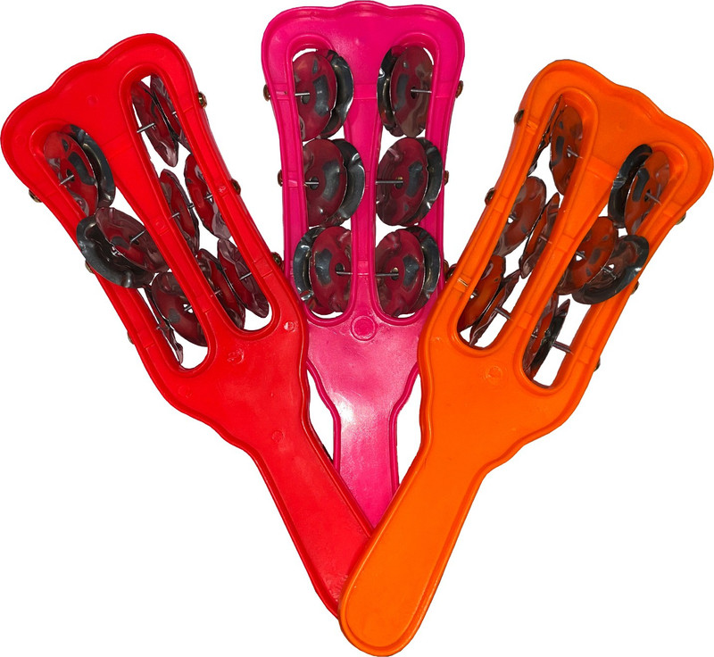 GT manufacturers Red +Pink+ Orange hand khartal combo Kartal Instrument