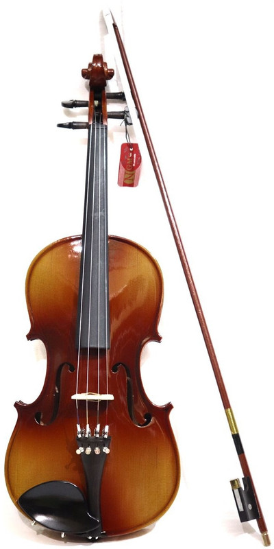 Mgnmusicals 4/4 Semi- Acoustic Violin(Brown Yes)