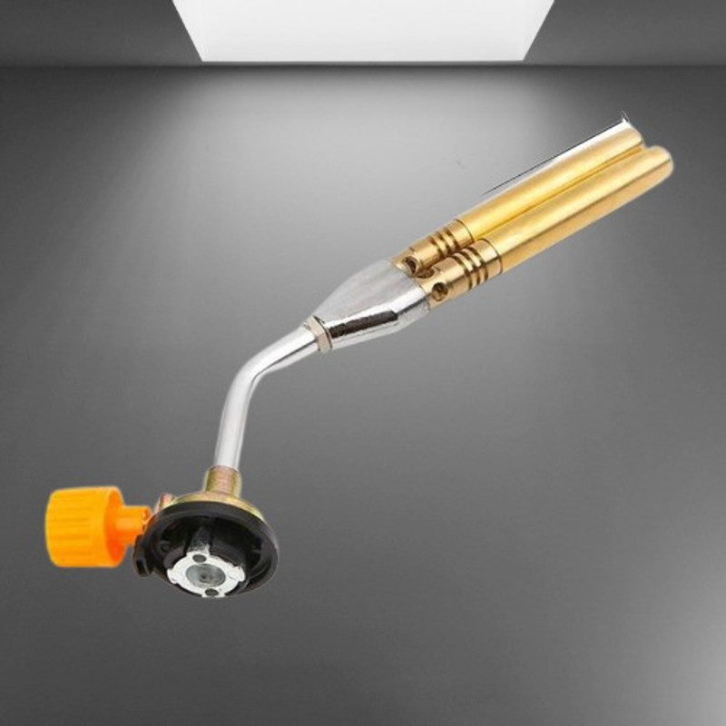 XDLB Double barrel Butane Gas Blow Torch for Welding, Brazing, Camping, Repair Work Flambe Torch