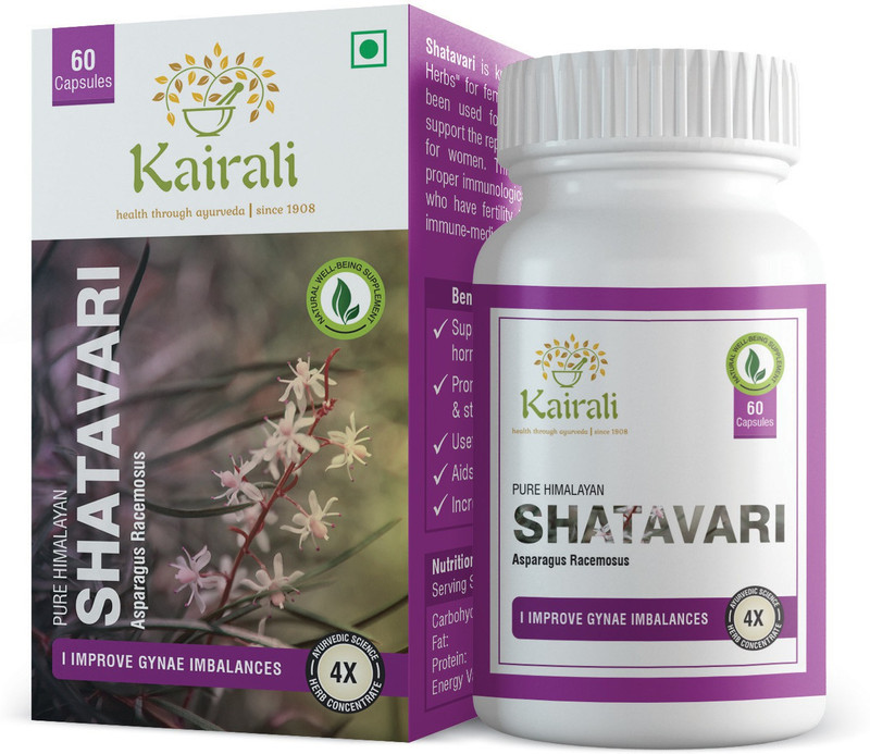 Kairali Shatavari Capsules - Herbal Health Supplement Women (Hormonal) (60 Capsules)(60 Capsules)