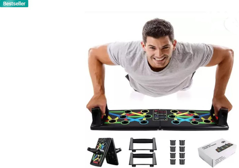 SHAP 14-in-1 Body Building Exercise Tools Workout Dip Station (Multicolor) Push-up Bar