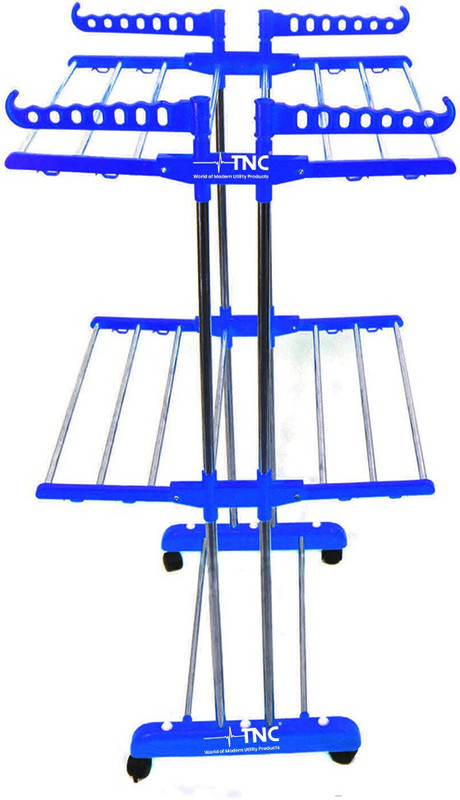TNC by TNC Steel, Plastic, Aluminium Floor Cloth Dryer Stand T-CDS-B2SS – 2TIER -0111  (2 Tier)