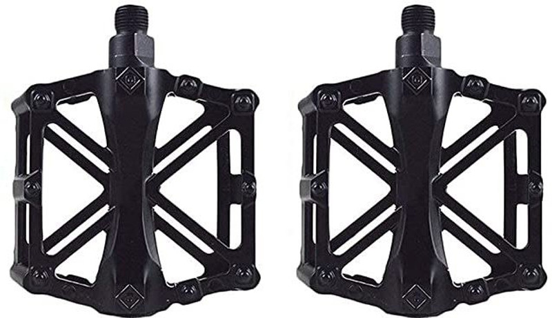 Hitman Bicycle Aluminum Alloy MTB Cycle Road Bicycle Flat Pedal Pedal(Black)