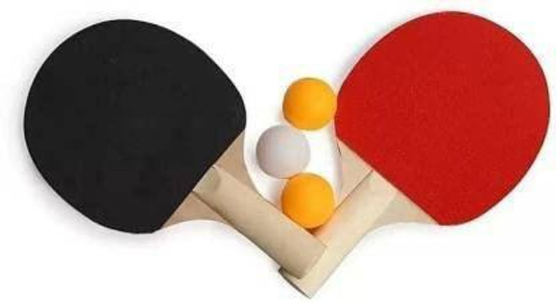 SBR Sports 'TABLE Tennis Racket and Ball Set of 2 Racket and 3 Balls Multicolor Table Tennis Racquet(Pack of: 2, 300 g)