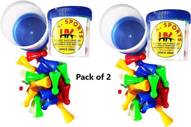 HK Sport & Toys 2 Pack of Ludo Dice, Tokens & Dice Shaker Board Game Accessories