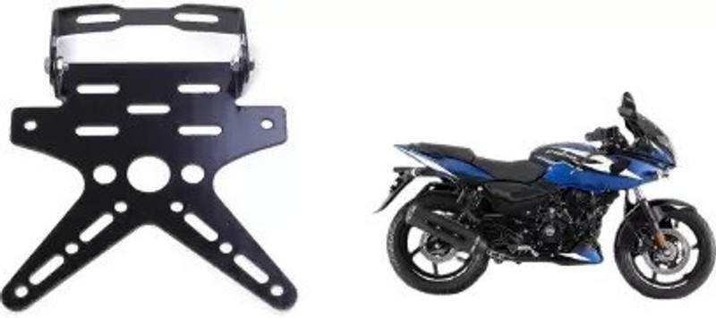 Giinix Pulsar 220F License Number Plate Frame Holder Tail Tidy Black Bike Number Plate(Iron 10 cm x 10 cm)