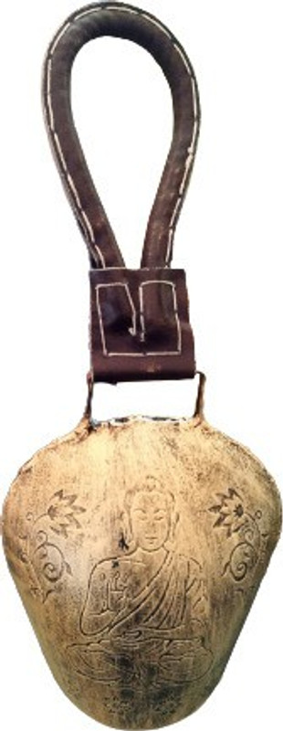 MIRAMAYEE Religious Spiritual Wall Decor Product Bell Swiss, Metal buddha bell Mountable Cowbell(Iron)