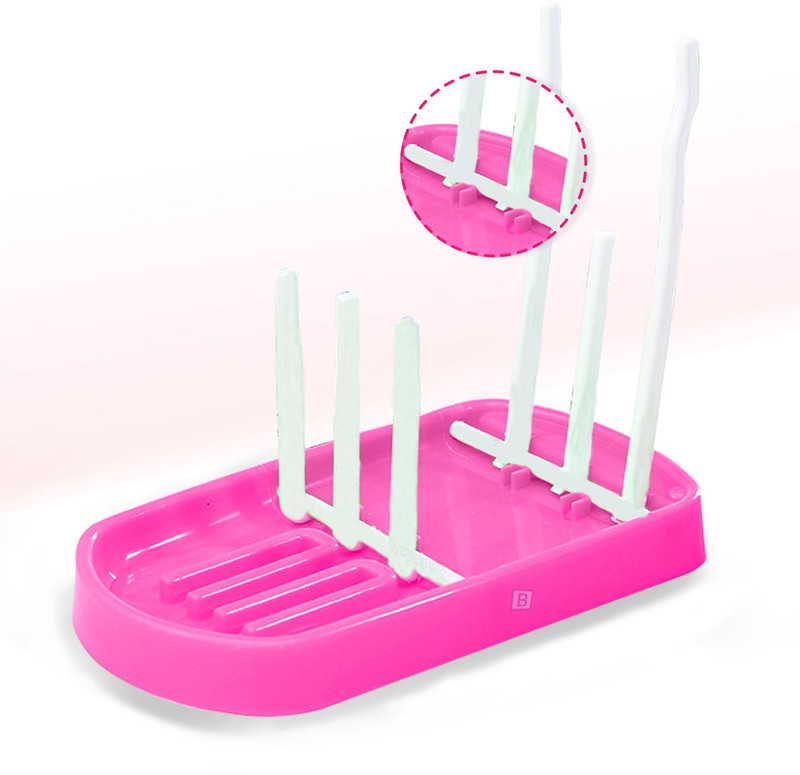 beaba Plastic Bottle Rack(Pink, 8 Bottles)