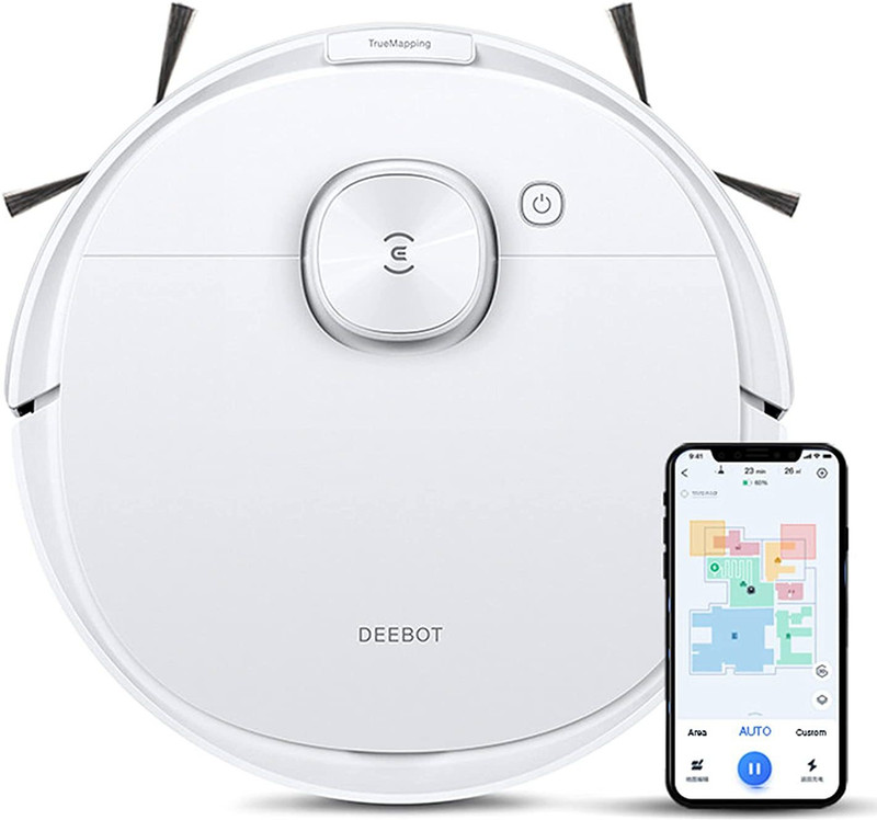 ECOVACS DEEBOT N8 Robotic Floor Cleaner (WiFi Connectivity, Google Assistant and Alexa)(White)